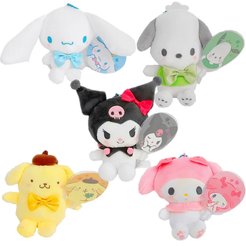 

Милая мультяшная аниме 10 см Kawaii Kuromi My Melody Cinnamorol PC Собака с карточкой, плюшевая игрушка, мягкая набивная плюшевая кукла, подарки для девочек