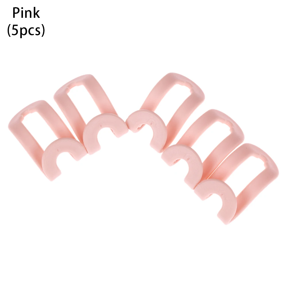 pink 5 шт. креативная мини-вешалка для одежды, легкий крючок, шкаф, органайзер для хранения, держатель крючка, синяя/зеленая/Розовая Антискользящая одежда, вешалка - Цвет: pink