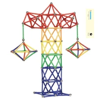 lfayer random color 99120130pcs 58mm magnet sticks magnetic building blocks construction diy magnetic toys for kid children