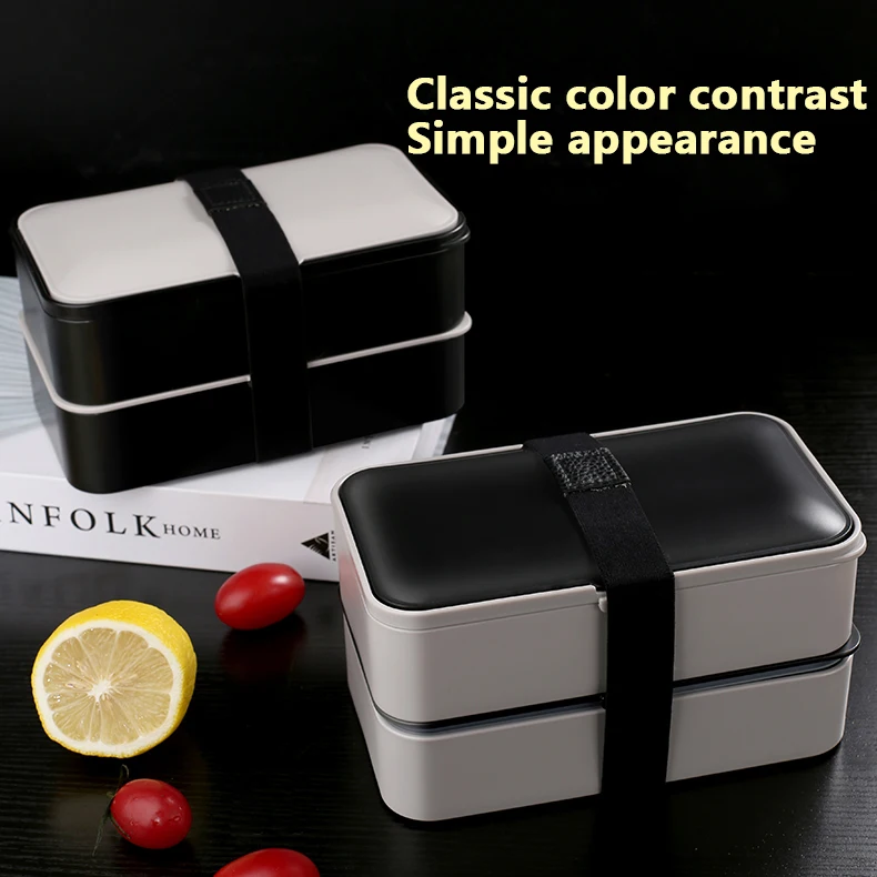 Новый двухслойный Ланч-бокс с деревянным покрытием простой коробка для салатов