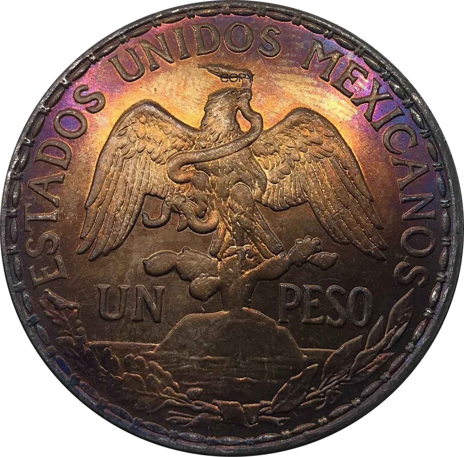 Мексиканский медь с серебряным покрытием 1 песо 1913 сувенир старый подарок