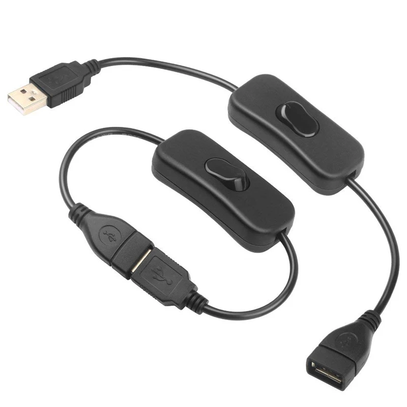 2,0 USB DC Шнур питания с переключателем вкл/выкл мужской и женский кабель-удлинитель для камеры регистратора вождения небольшой светодиодный вентилятор настольной лампы