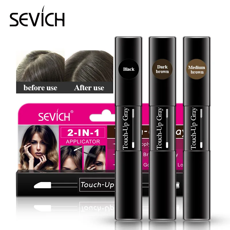 

Sevich Black Hair Dye 2 in 1 Applicator hair color brush Instant White Grey Hair Cover Up One-off Hair Color Cream Beauty Makeup