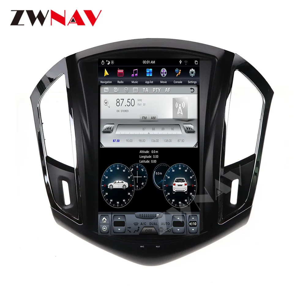 Android 9 128G IPS Screen PX6 DSP Car Tesla For Chevrolet Cruze 2012 2013 2014 2015 GPS Multimedia Player HeadUnit Radio Audio | Автомобили