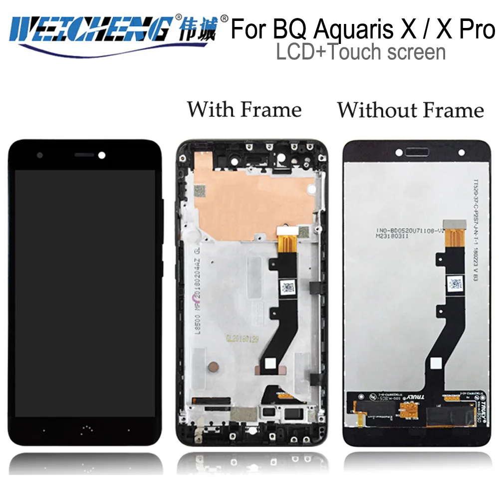 ЖК дисплей и сенсорный экран для BQ Aquaris X / Pro дигитайзер в сборе сменные детали