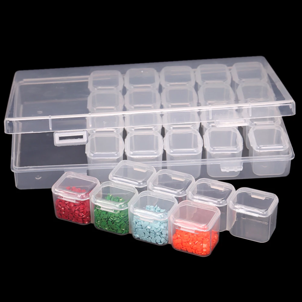 28 слотов разборная Алмазная вышивка аксессуары алмазов картина Коробки вышитые