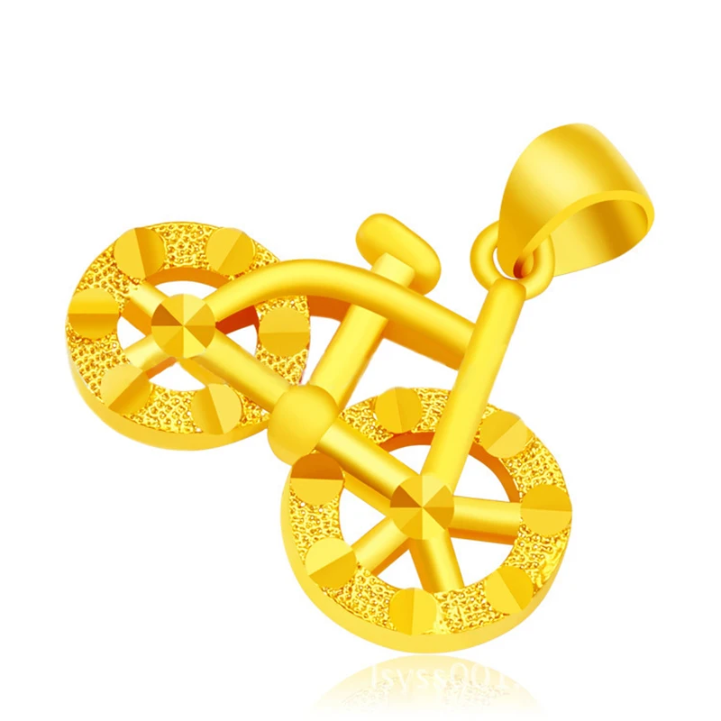 Держите цвет 24k велосипед золотые подвески кулон для ожерелья ювелирные изделия