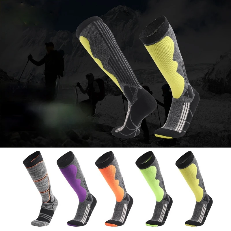 

Men's Compression Stockings Outdoor Sports Socks Cotton Wear-resistant Fabric Long Tube and Knee Length Cycling Socks