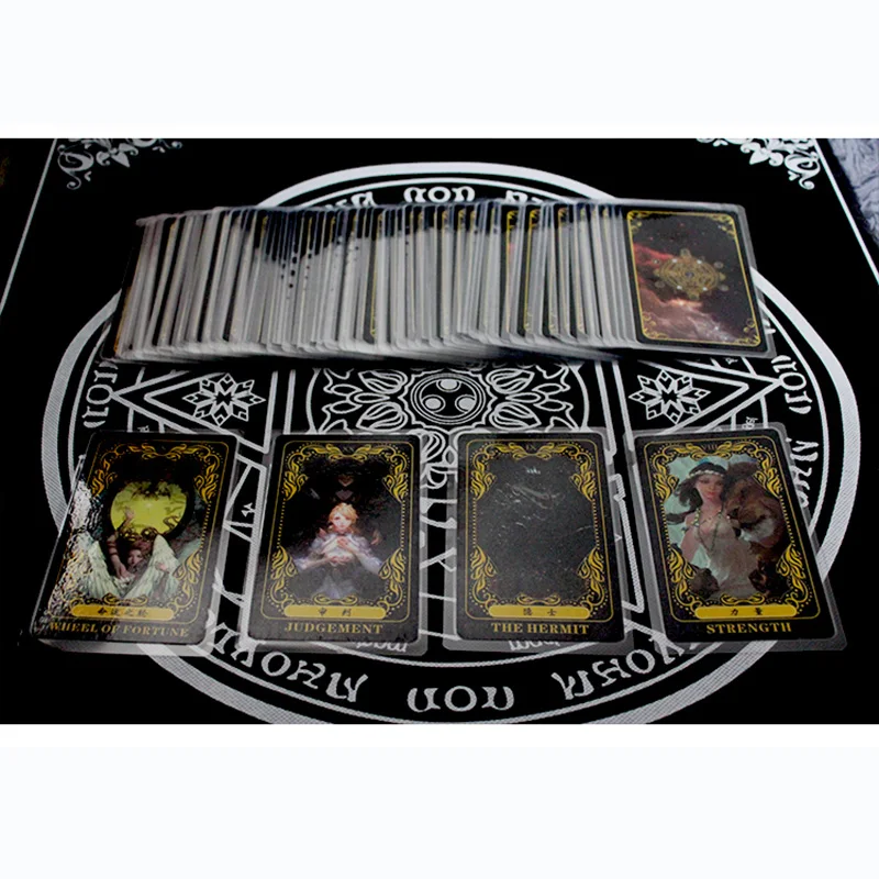 78 шт./компл. карты металлический ящик Таро настольная игра Китайская/английская