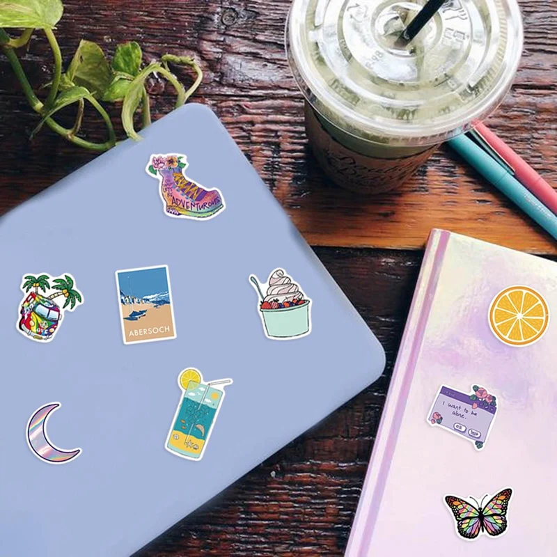 

200Pcs/set New Cartoon Personality Graffiti Stickers Student Stationery Notebook Bicycle Guitar Decoration Stickers