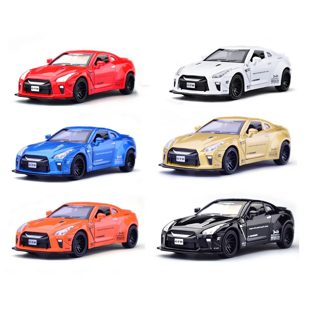 

1:32 japanes GTR Race Alloy Car Model Diecasts Toy Vehicles Toy Cars Pull Back Flashing For Children Boy Gifts Toy Free Shipping