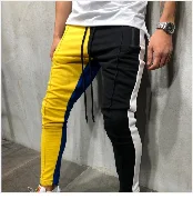 SHUJIN PuimentiuaAutumn Solid Loose Straight Men's Casual Pants Long Trousers Waist Pants Men Plus Size Cotton pantolon erkek