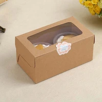 10pcs kraft paper favor gift box pastry pudding cupcake box wedding christmas party candy box party food packaging organizer
