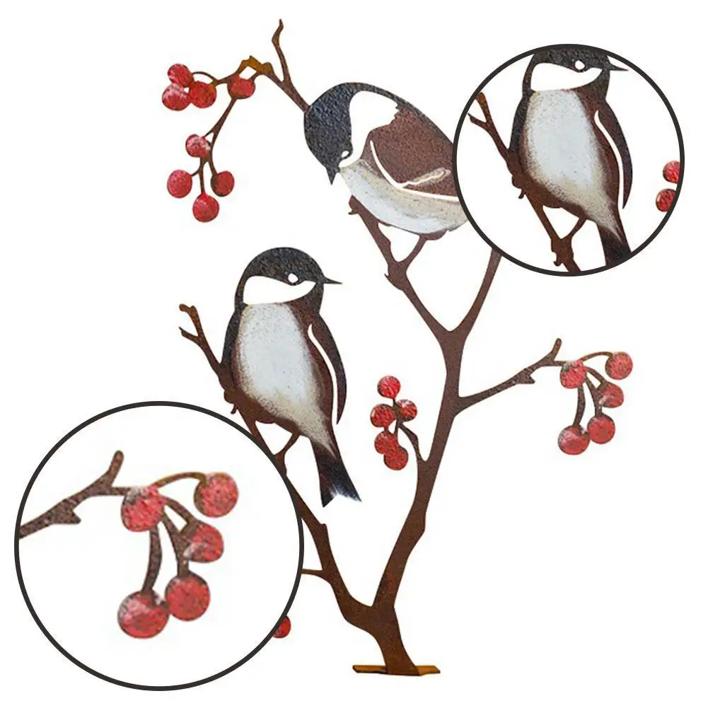 Металлические украшения в виде птиц воробей садовые поделки железная поделка