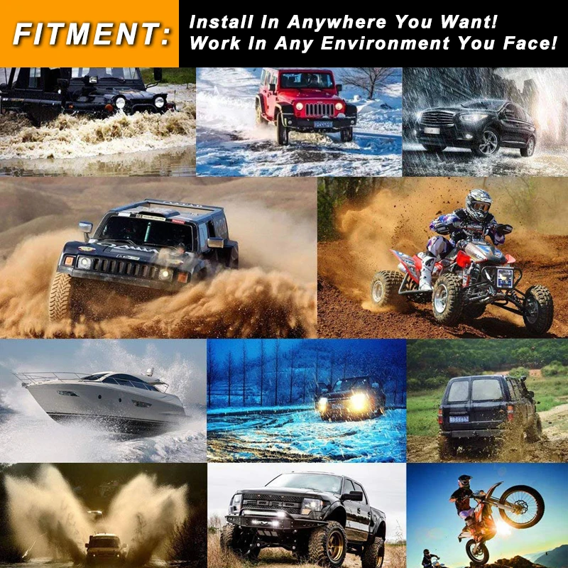 2 шт. Универсальные Автомобильные светодиодные лампы 12 В DC дюйма | Автомобили и