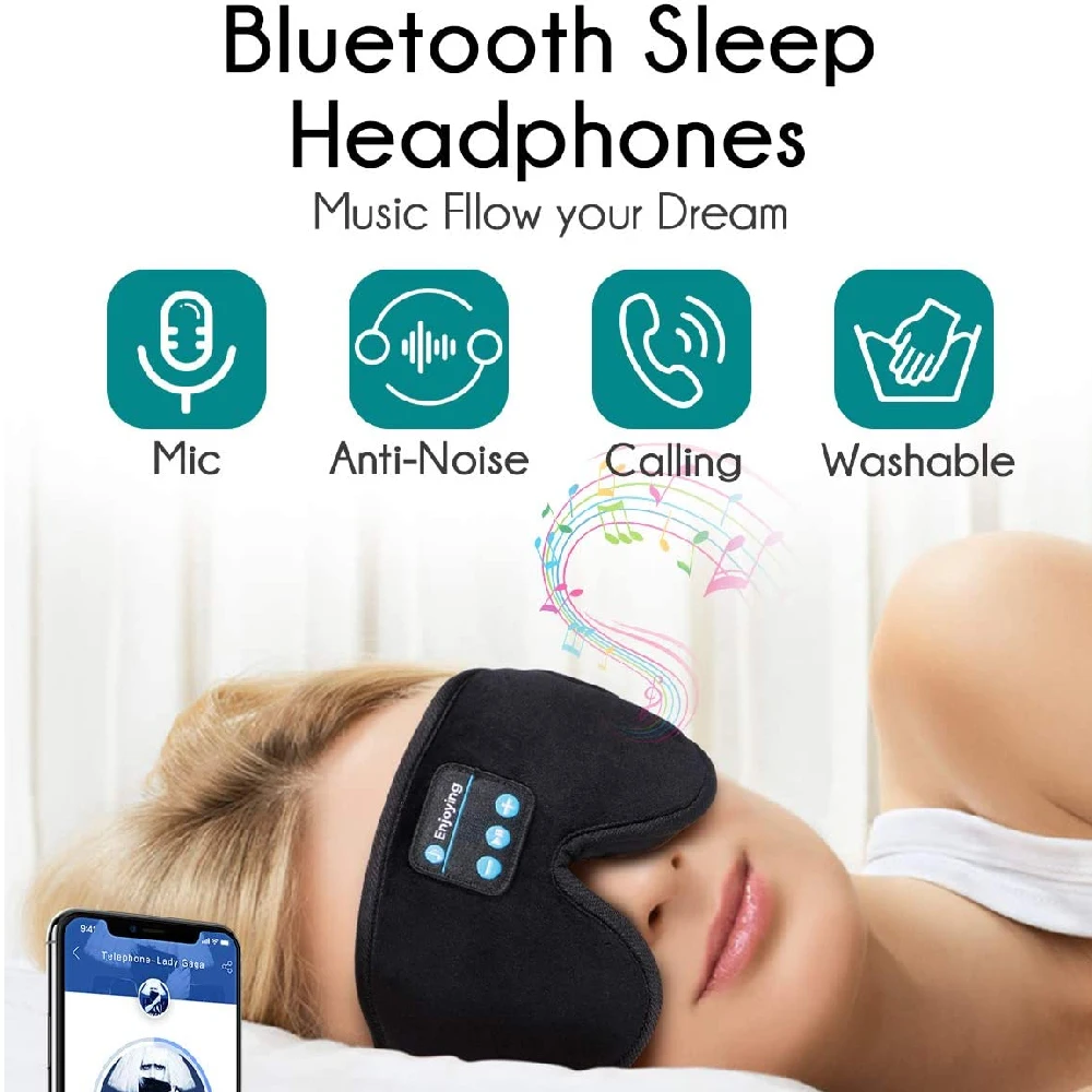 Новые Bluetooth наушники для сна беспроводные музыкальные артефакт дышащая маска
