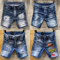 summer mens short jeans high quality slim fit casual clothing summer dsquared2