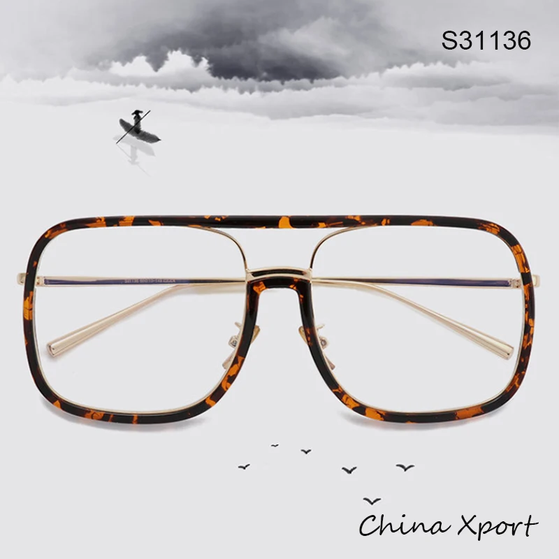Большая оправа для женских очков простая прозрачных линз оправы с двойной