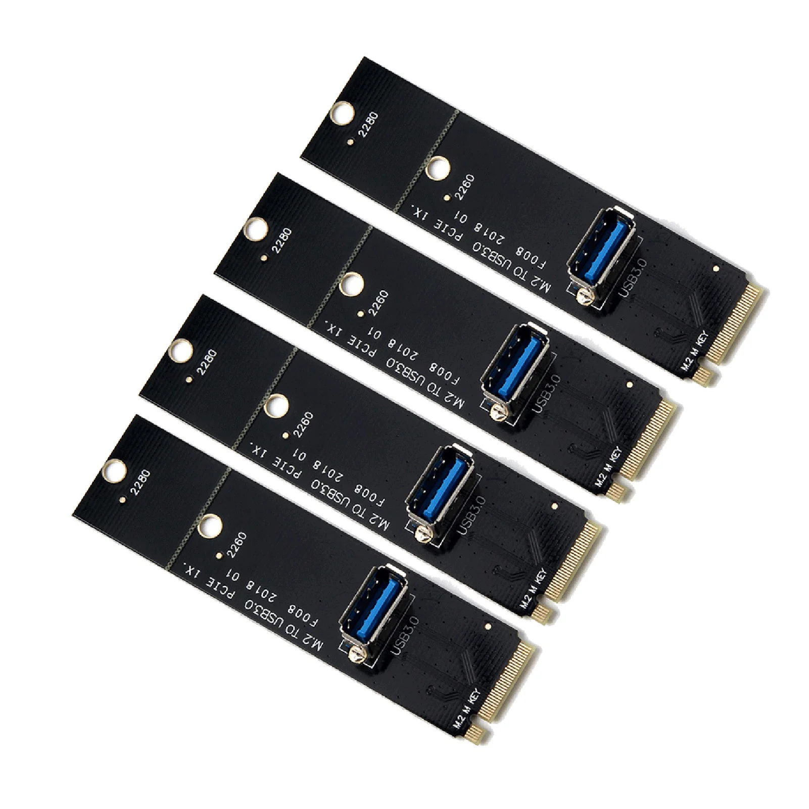 

4pcs/8pcs NGFF M.2 To USB 3.0 Converter PCI-E Riser Card Adapter For Mining Machine Black