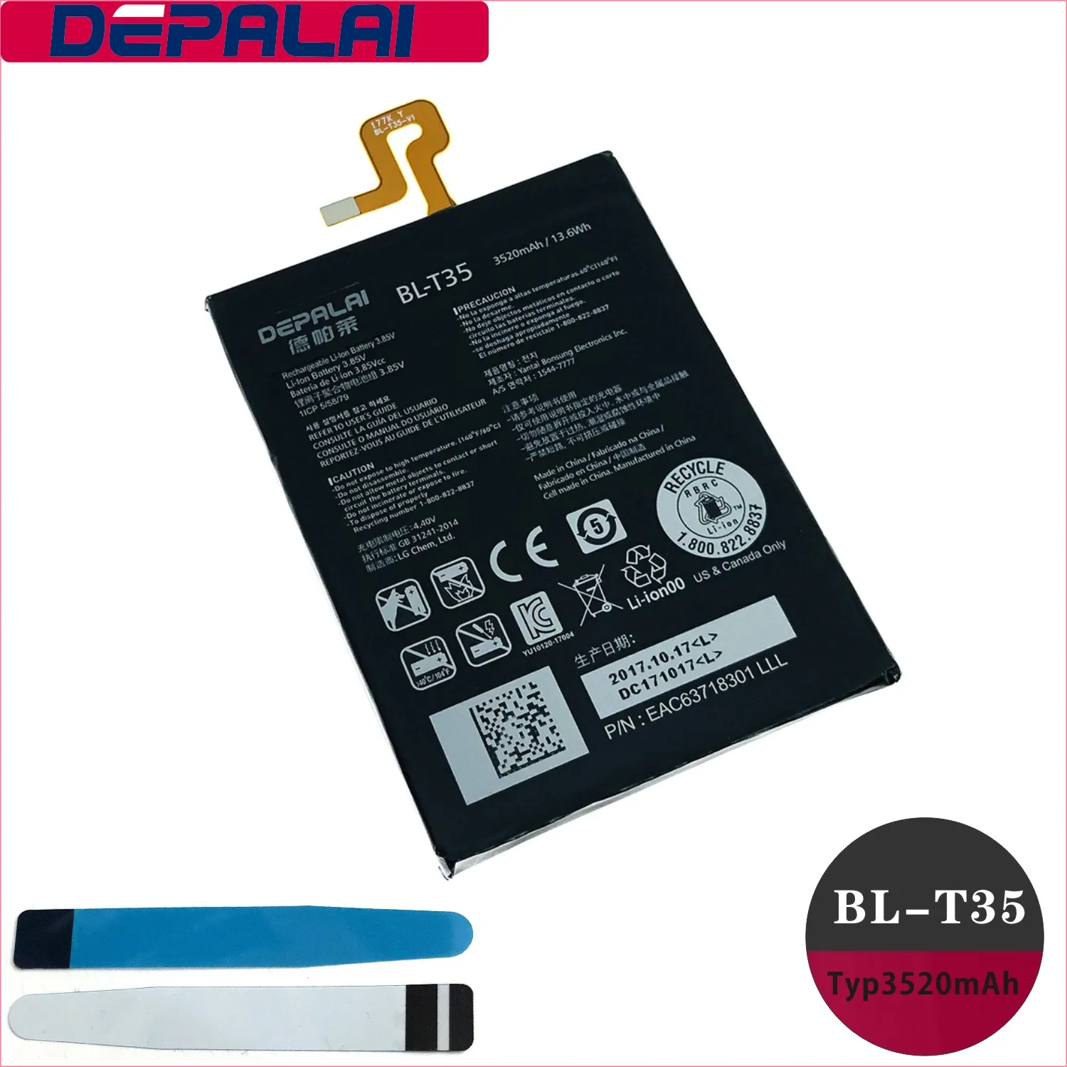 Хорошее качество телефона батарея для LG Google2 Pixel 2 XL BL-T35 BLT35 3520mAh