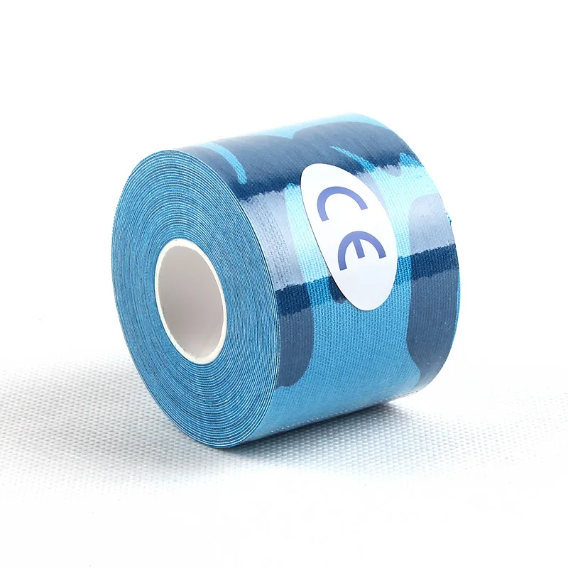 Blue camouflage 2 размера фитнес кинезиоложная лента Атлетическая Спорт восстановление обвязка тренажерный зал Теннис Бег колено Защитная муфта для мышц - Цвет: Blue camouflage