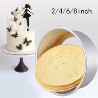 2468inch nonstick round cake pan tray with removable bottom aluminum alloy chiffon cake baking mold for kitchen accessories