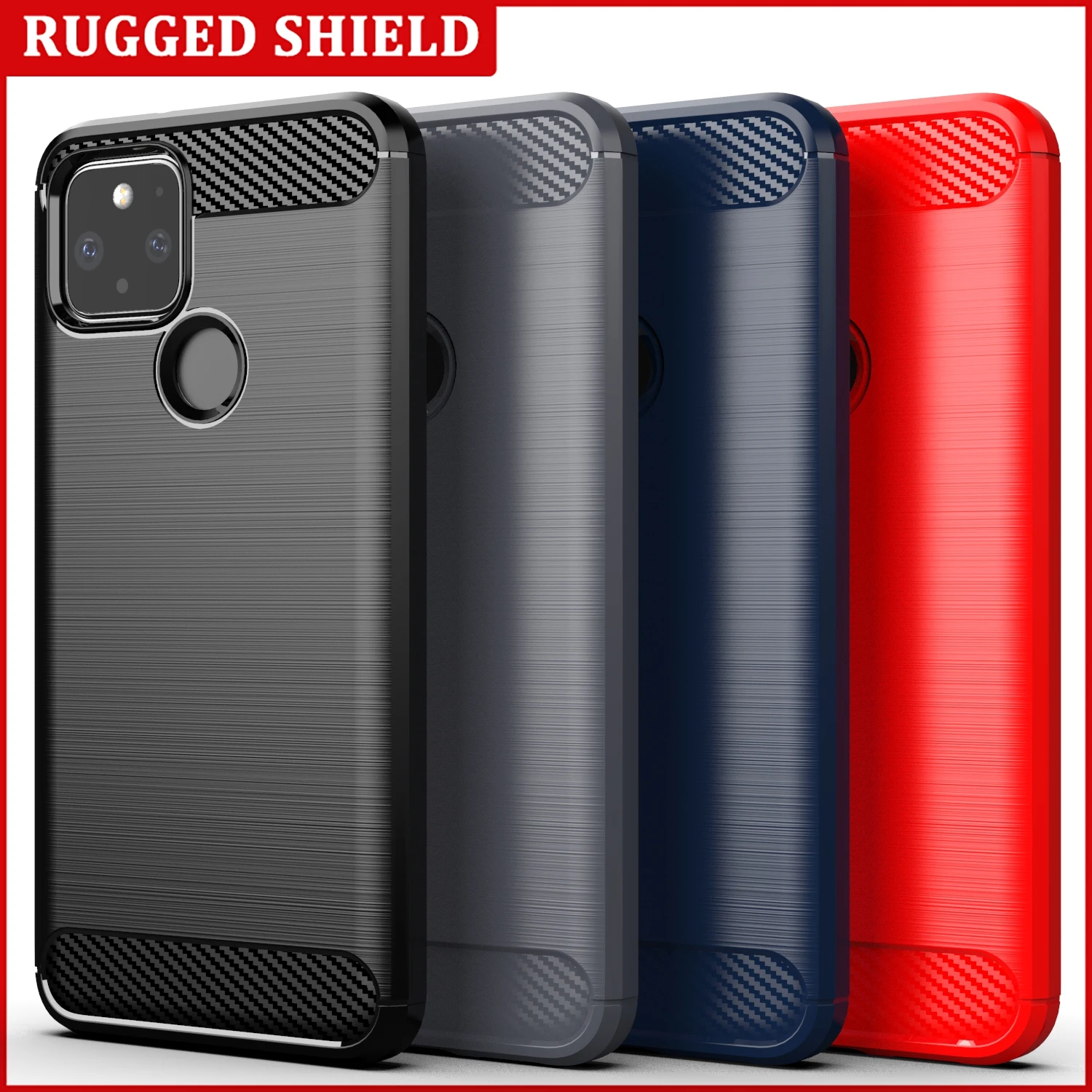 

For Google Pixel 5 5 XL 4A 4A XL 4 4 XL 3A 3 XL Case Soft Silicone Rugged Carbon Fiber TPU Back Cover For Pixel 3A XL Case