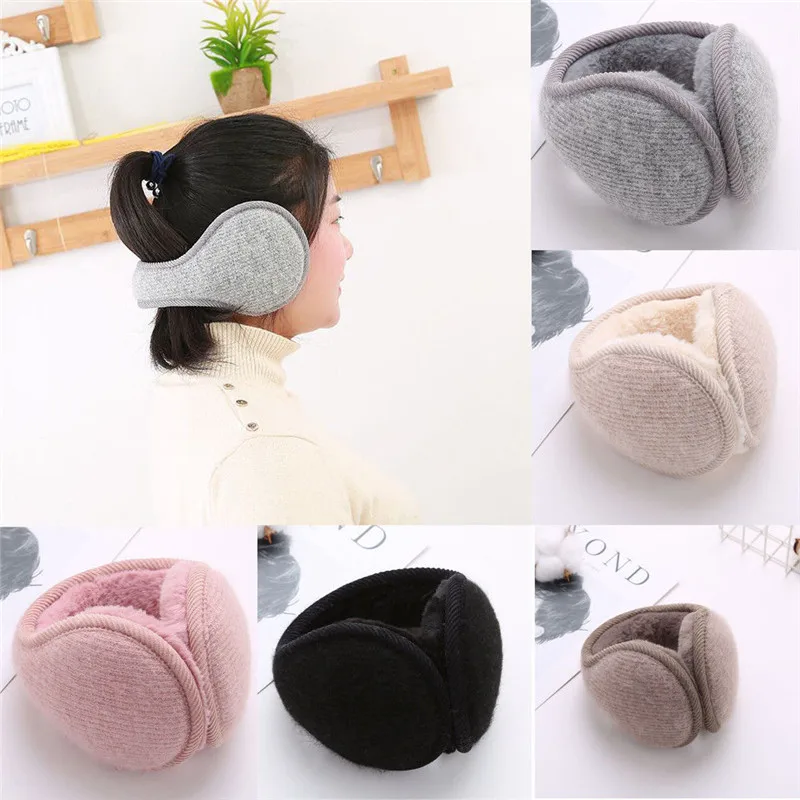 

New Ear Muffs Cover Earwarmers Unisex Solid Color Winter Soft Fleece Rabbit Plush Warmer Earmuff Outdoor Windproof Ear Protect