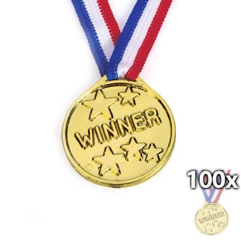100 шт. золотые медали для детей первое место призовая школа победители спортивных