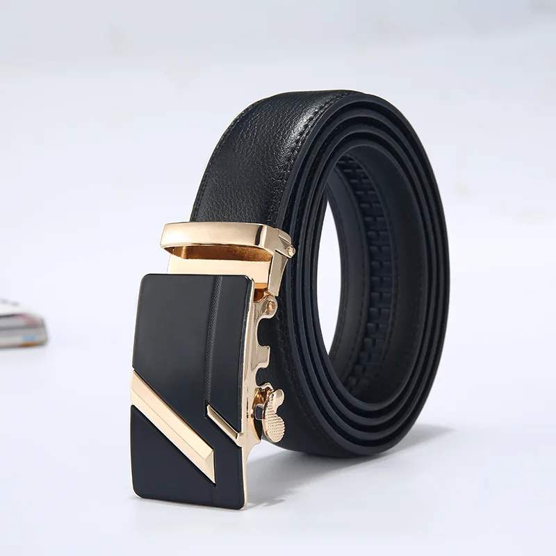 

Belt Men's Leather Automatic Buckle Belts For Young People Simple High-end Leather Pants Belts For Men And Women PDT1