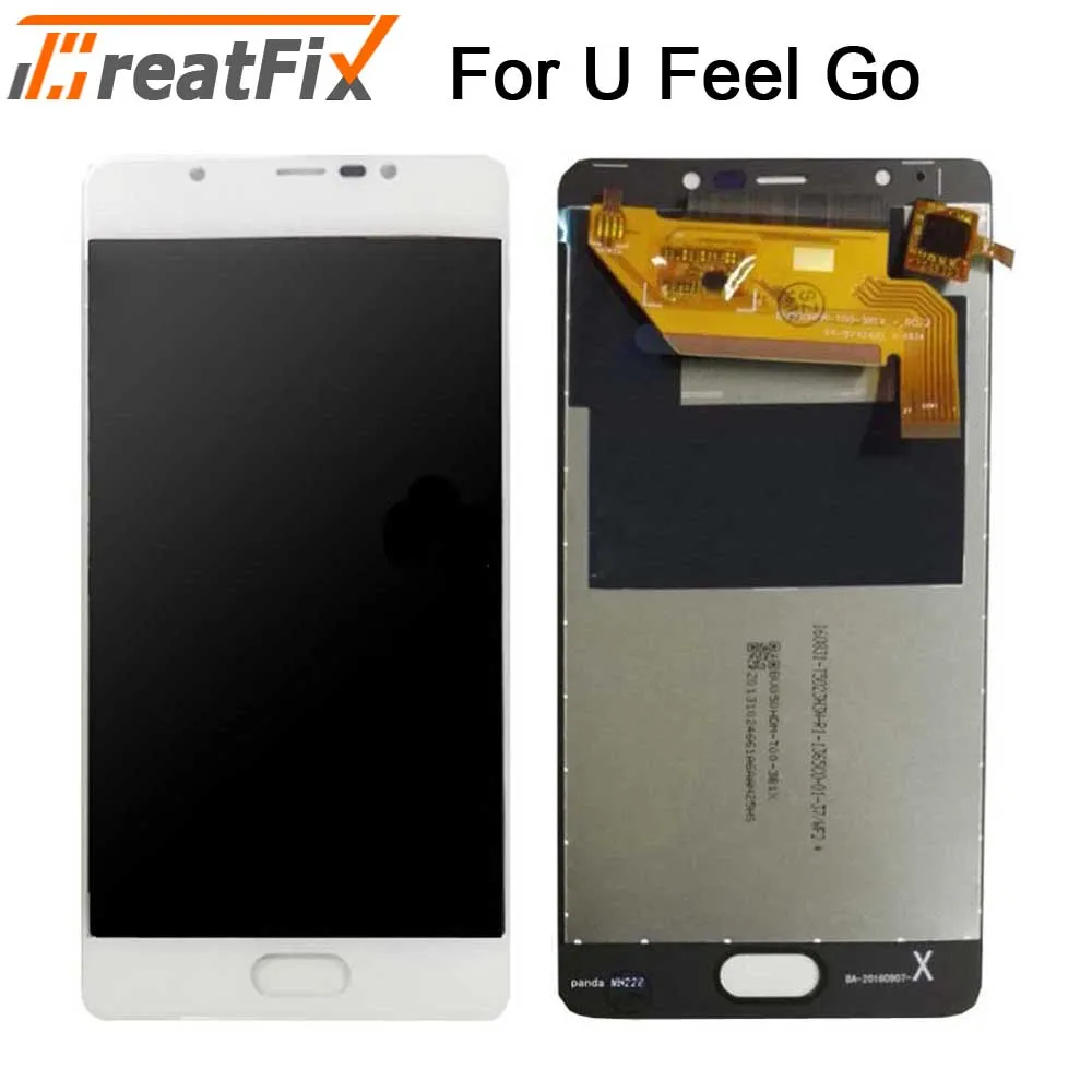 U Feel Go White Протестированный сенсорный экран дигитайзер ЖК-дисплей для Wiko u feel Ufeel Lite ЖК-дисплей с сенсорным экраном в сборе ЖК-дисплей ufeel go u feel fab - Цвет: U Feel Go White