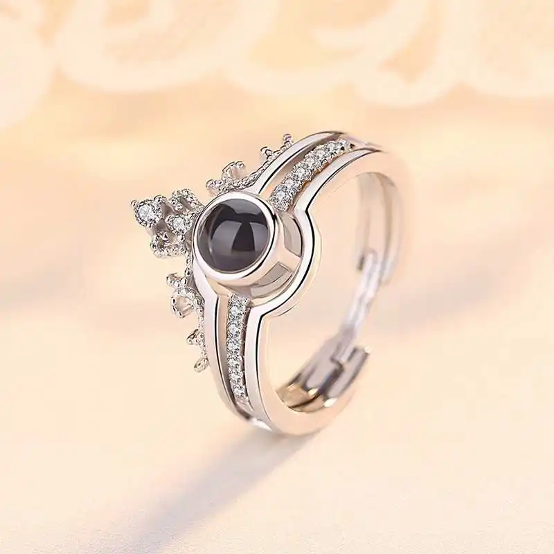 

Silver 100 Dilde You Love Crown Ring