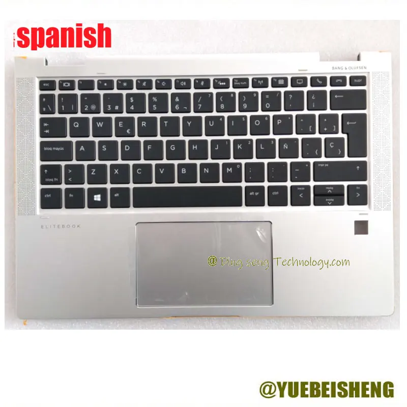 

YUEBEISHENG New/org for HP EliteBook x360 1030 G3 palmrest Spanish keyboard upper cover Touchpad
