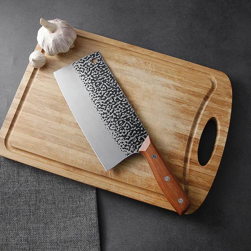 

Forged Hammered Household Kitchen Knife Five-piece Stainless Steel Kitchen Knife Slicing Knife Cleaver Set