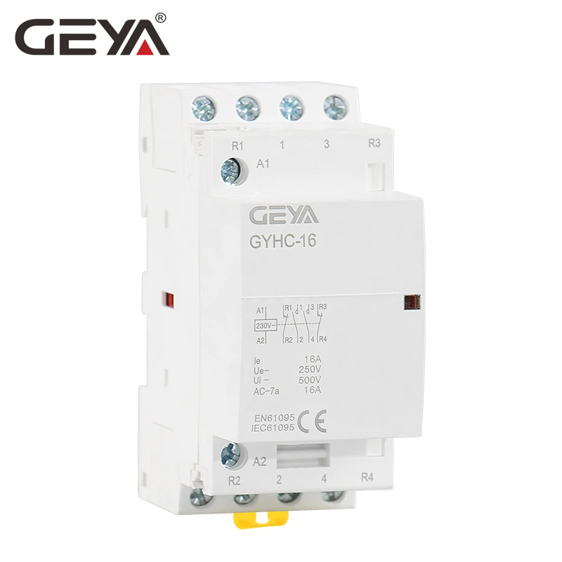 Модульный контактор GEYA GYHC 4P 16A 4NO или 2NO2NC 220 В/230 В 50/60 Гц|Замыкатели| |