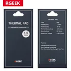 Термопрокладка RGeek 12,8 ВтмК для радиатора процессора, охлаждающая проводящая силиконовая прокладка, термосмазка для кулера, коврик