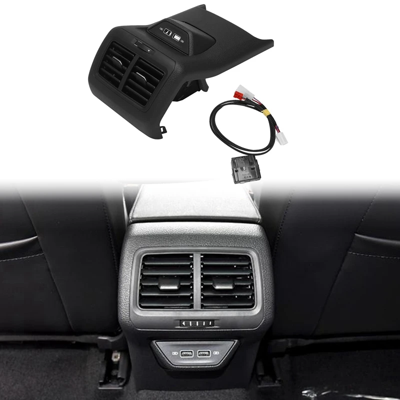 

Car Rear Air Outlet Vent Trim Frame Assembly Center Armrest with USB for-Golf 7 MK7 2013-2019 5GG 864 298B 82V