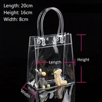 transparent pvc waterproof tote bag handbag new clear tote bag purse reusable big storage handbag gift package shopping bag