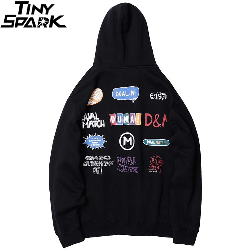 2019 Мужская Уличная Толстовка в стиле хип-хоп Harajuku с графическим рисунком пуловер