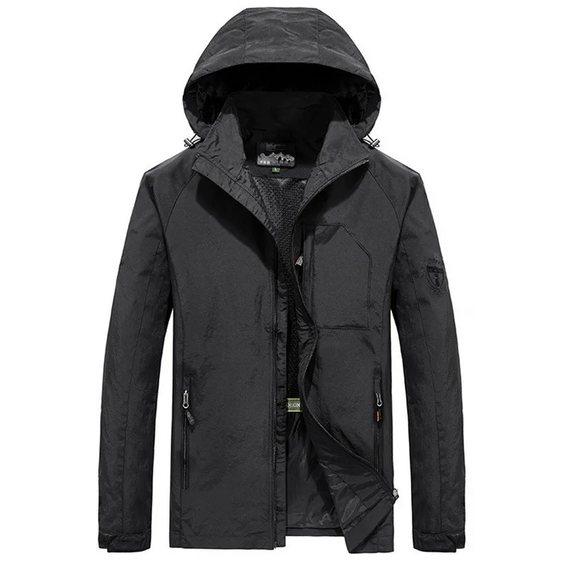 

Men's Waterproof Military Jacket Spring Autumn Casual Windbreaker Jackets Mens Breathable Hooded Outdoor Thin Coats Clothes