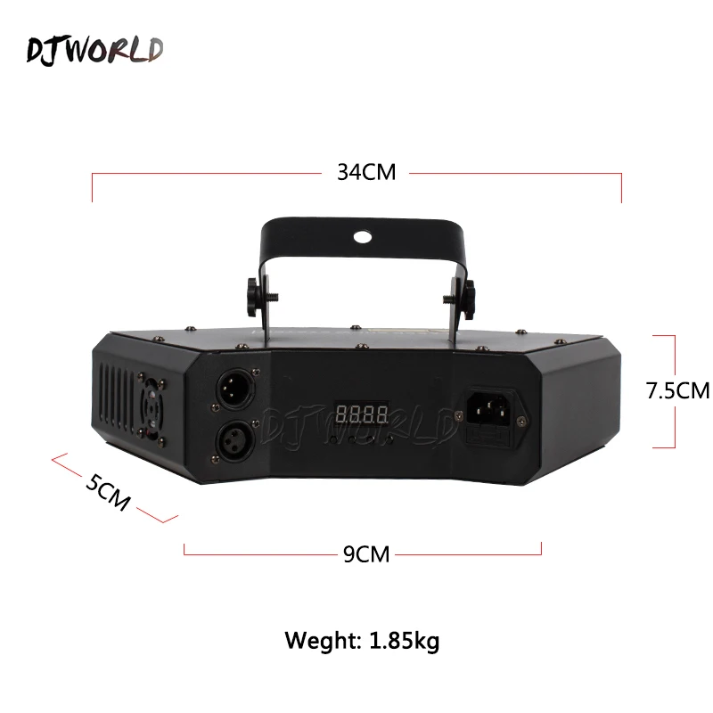 DJworld Four Eyes Red Green Blue Sector Scan Gobo Laser Lighting scan light Stage Effect DMX512 For DJ Disco Party Dance Floor | Лампы и