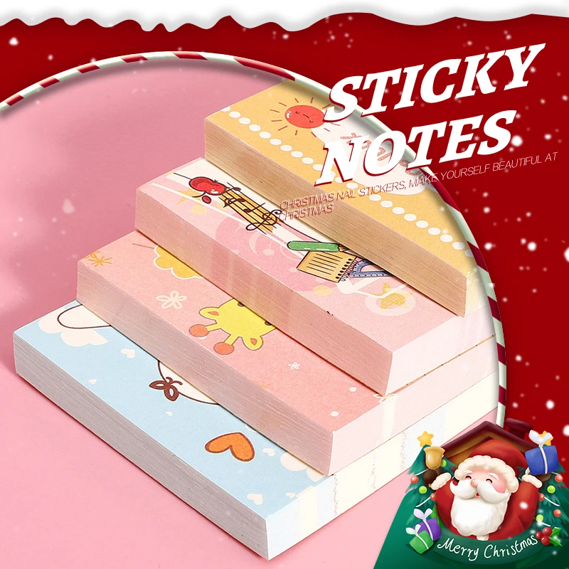 

Christmas Festival Kawaii Lovly Cartoon Sticky Notes Can Be Torn N Times To Paste Message Notes Paper Marker Notes Memo Book