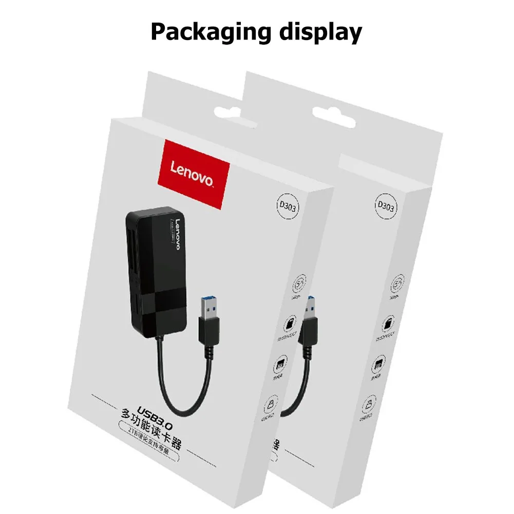 Кардридер Lenovo D302/D303 устройство для чтения SD карт памяти USB 3 0 5 Гбит/с 4 в 1 кардридер