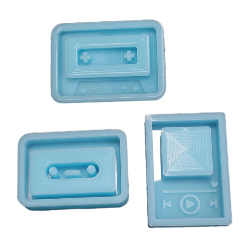 

XXFD Tape Player Shaker Quicksand Epoxy Resin Mold Keychain Pendant Silicone Mould