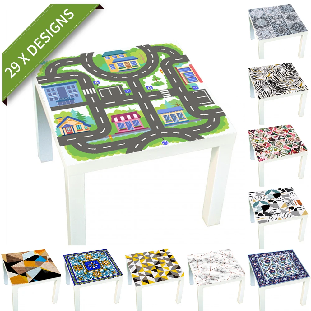 

Funlife 55*55 см городская мозаика, недостающий стол, Настенная художественная мебель, съемная пленка и наклейка, водонепроницаемые обои, настенн...