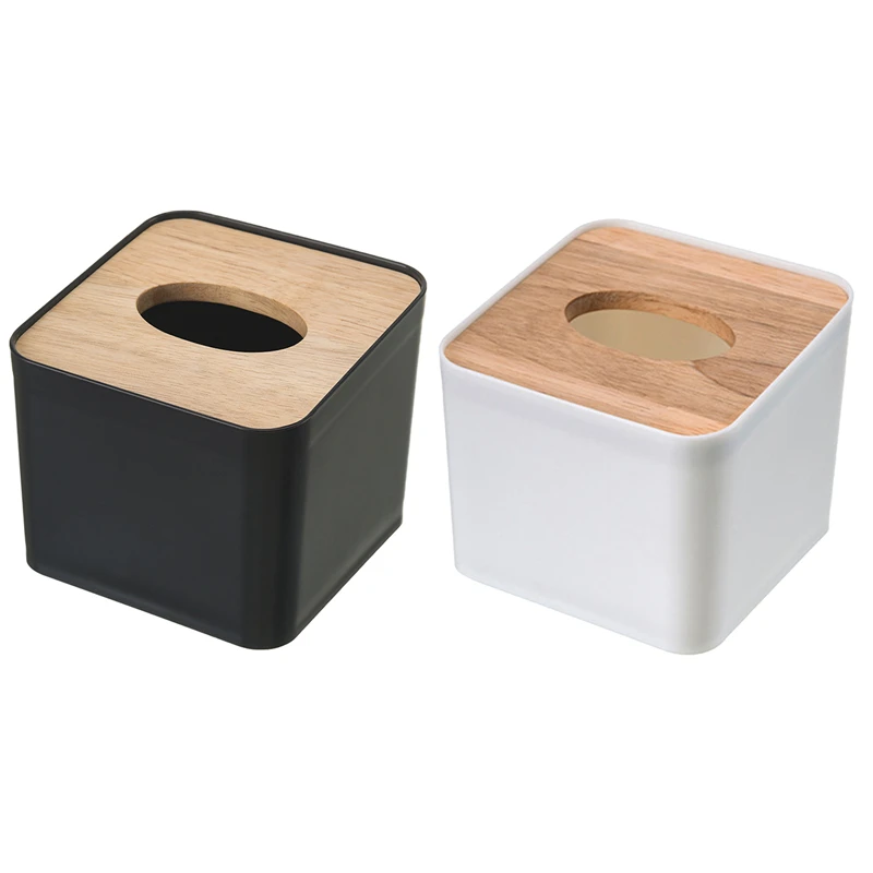 New Modern Wood Napkin Holder Square Shape Wooden Plastic Tissue Box Case Home Kitchen Paper Holdler Storage Accessories | Дом и сад