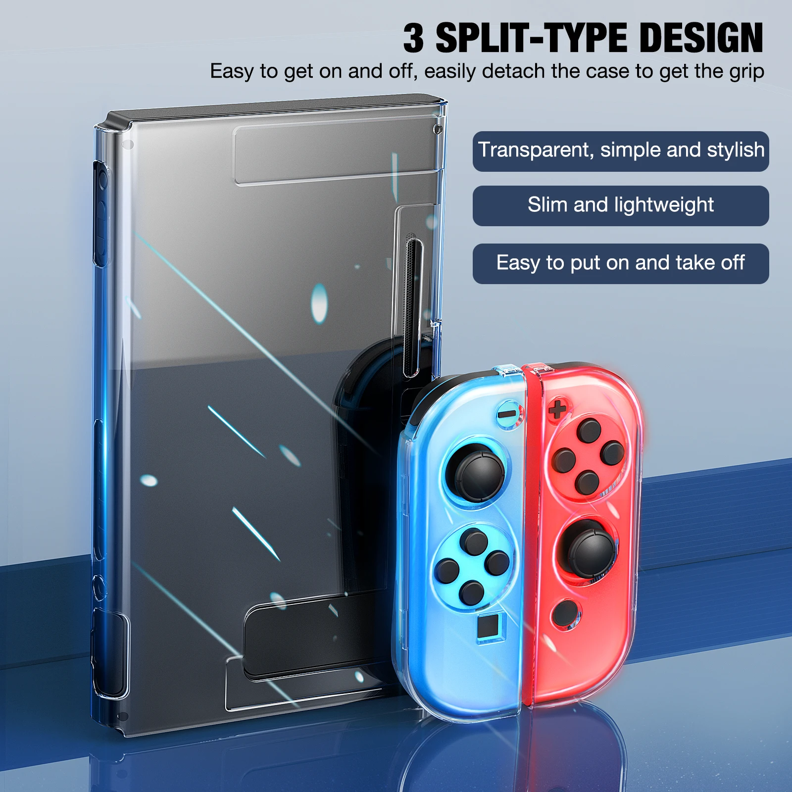 Прозрачный защитный чехол для Nintendo Switch с закаленным стеклом защита экрана 6 шт.