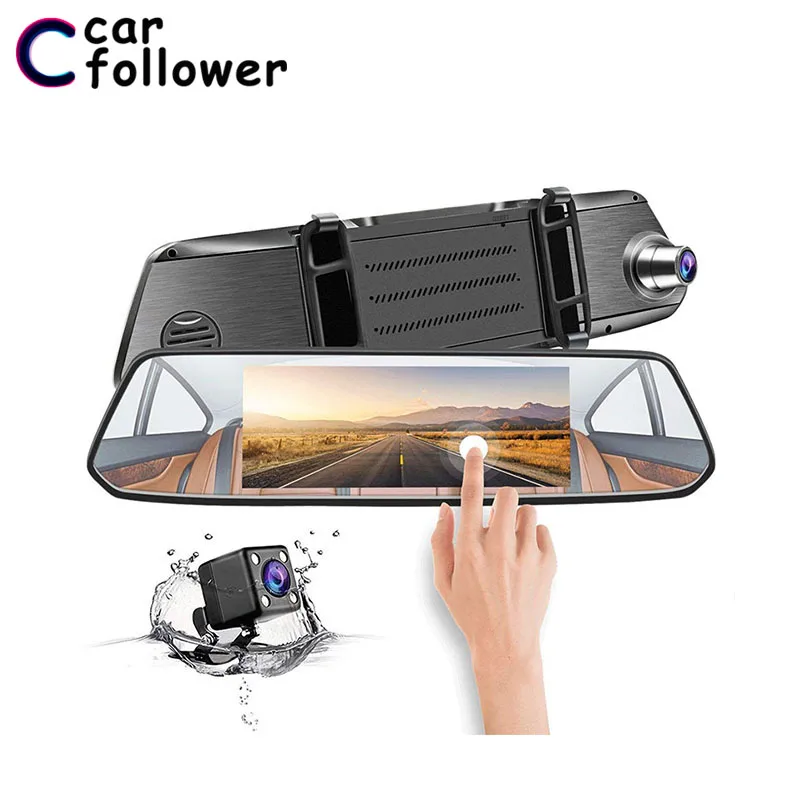 Видеорегистратор автомобильный с 7-дюймовым сенсорным экраном и камерой заднего