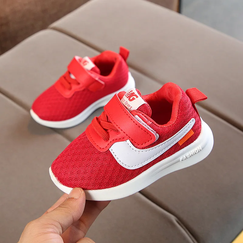 2019 дышащая Спортивная обувь для детей 1 3 лет модная на плоской подошве мальчиков