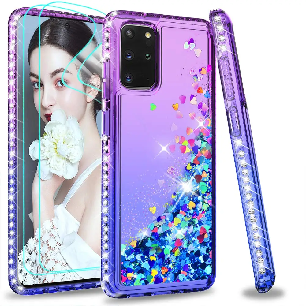 Блестящий чехол для Samsung Galaxy S20 Ultra S10 S9 S8 Note 10 9 Plus Алмазный градиент зыбучий песок
